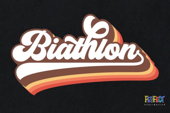 Biathlon Winter Funny Retro Groovy Graphics & Print Templates