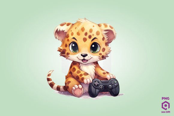 Cheetah Playing Video Game Graphics & Illustrations Review