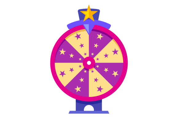 Fortune Wheel Graphics for Editorial Illustrations