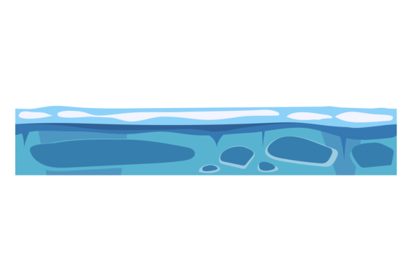 Frozen Seamless Ground Graphics & Illustrations for Crafters