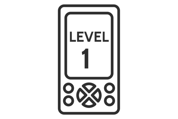 Game Console Line Icon for Graphics and Crafts