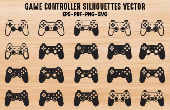 Game Controller Silhouettes: Graphics & Illustrations