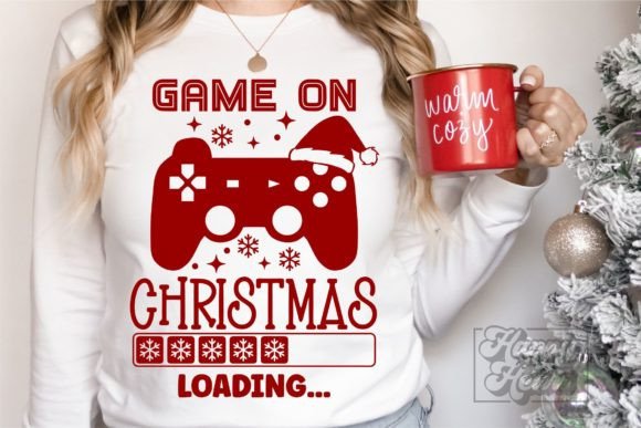 Game on Christmas Loading SVG Gamer Graphics for Crafts