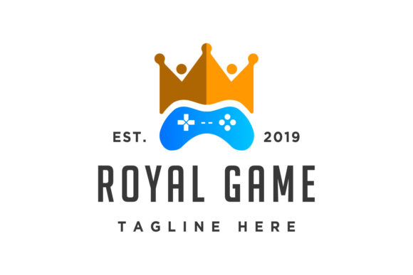 King Game Controller Logo Design Vector for Graphics & Logos