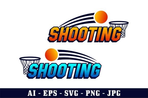 Shooting with Ball in Basketball Game Graphics & Illustrations