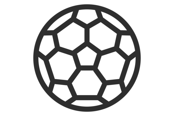 Soccer Ball Line Icon for Graphics and Illustrations