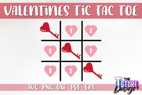 Valentines Tic Tac Toe SVG Game for Crafts & Graphics